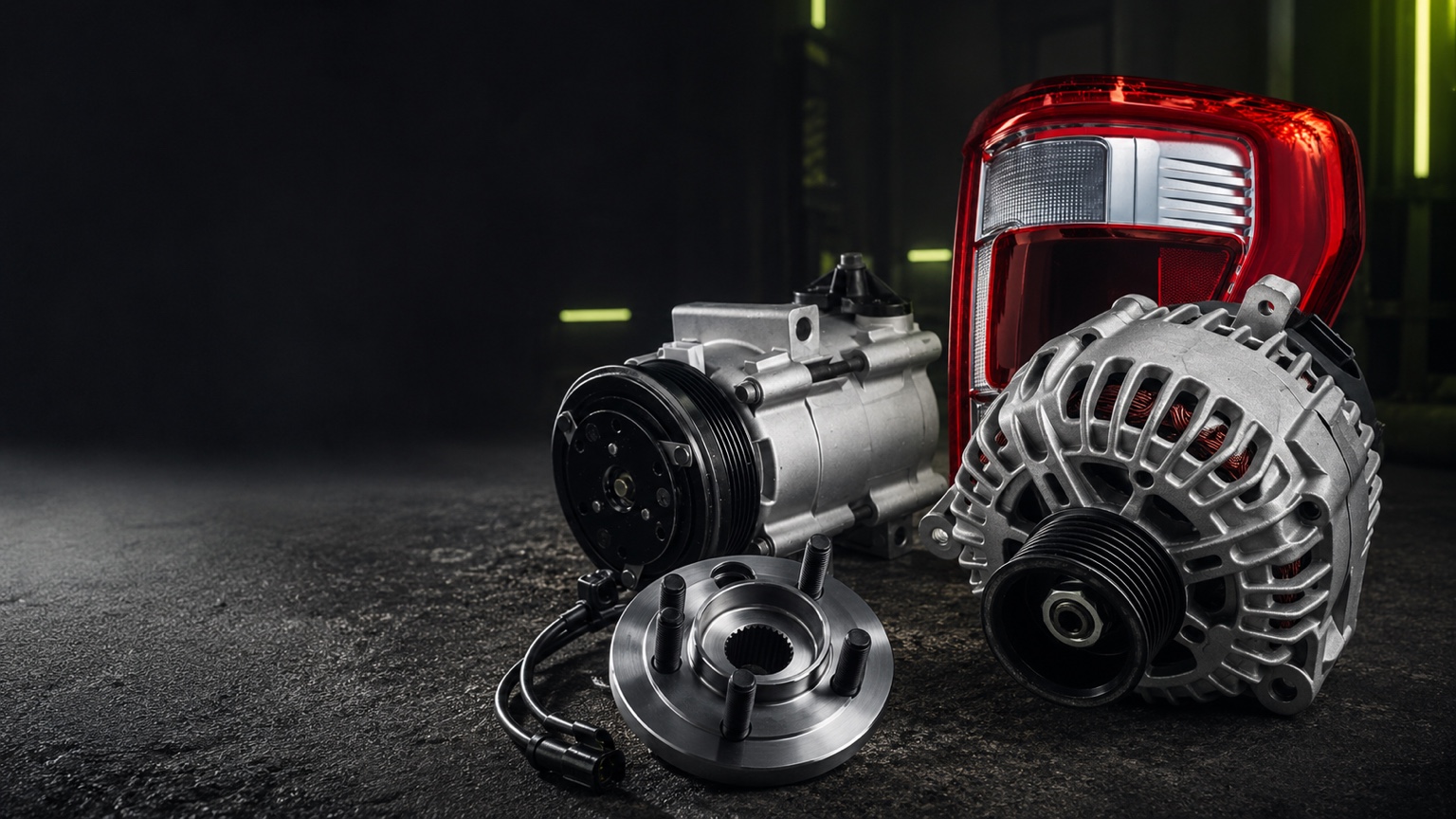 Illustrative arrangement of automotive replacement parts